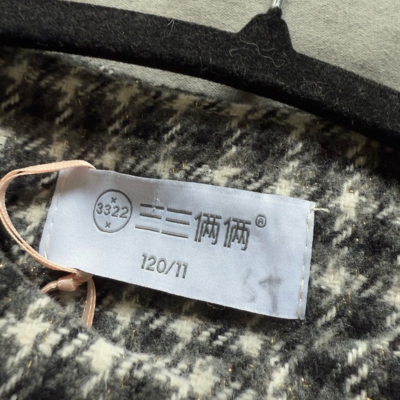 VINTAGE GINGHAM PEA COAT SZ 5 - Picture 8 of 9